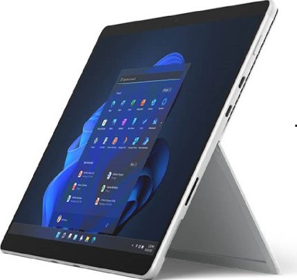 Microsoft Surface Pro 8 13'' Tablet, 11th Gen Quad Core i5-1135G7 Processor, 8GB RAM, 512GB SSD, 2 Front Camera 5.0 MP, Intel Iris Xe Graphics, Windows 10 Pro, Platinum | EBQ-00036
