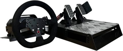 GTR Simulator RS30 Ultra Wheel & V3 Pro 2-Pedals, 5nm Force Feedback, Aluminum Steering Wheel & Paddles Shifter, Adjustable Wheel Rake Angle, 2-Way Switch Wheel Rotation, Black | RS30V3M-BLK