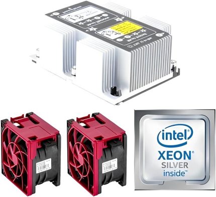 Intel DL380 Gen10 Xeon-S 4210 Processor Kit with Two Fans & Heatsink, 10-Core, 2.2 GHz, Max Memory 1 TB, 13.75MB L3 Cache, 14 nm Process Technology, 85 W Thermal Design Power, Silver | P02492-B21