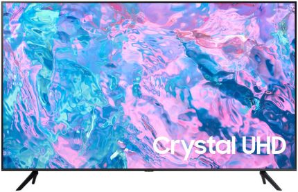 Samsung 55" CU7000 Crystal UHD 4K Smart TV, 50Hz Refresh Rate, Crystal Processor 4K, Smart Hub, Object Tracking Sound Lite, PureColor, 2CH Speakers, WiFi5 / BT5.2, Black | UA55CU7000UXZN