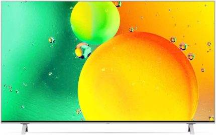 LG NanoCell NANO77 Television, 65" 4K UHD Display, 60Hz Refresh Rate, a5 Gen5 AI Processor 4K, AI ThinQ & webOS Smart TV, NanoCell technology, Magic Remote Included, Black | 65NANO776QA