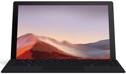 Microsoft Surface Pro 7, 12.3" (2736 x 1824) Touch-Screen Tablet, Intel Core I7-1065G7 Processor, 16GB RAM, 256GB SSD Storage, Windows 10 Pro - Black | PVT-00015