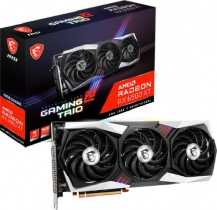 MSI Radeon RX 6900 XT Gaming Z Trio 16GB GDDR6 Graphics Card, 5120 Unit Cores, Boost Up to 2425 MHz, PCI Express Gen 4, 256 Bit Bus, 16 Gbps, 850W PSU, HDMI, Displayport | 912-V395-019