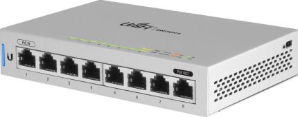 Ubiquiti Networks US-8-60W UniFi 8-Port Gigabit PoE Compliant Managed Switch, With POE Passthrough, 16Gbps Switching Capacity, 11.9 Mpps Fwd Rate, 12W Power, 8 x RJ45 Gigabit ETH Ports, 5Pack | US-8-5