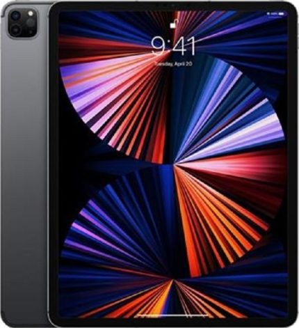 Apple iPad Pro 12.9-Inch 5th Gen Tablet, M1 Chip 8 Core, 2732x2048 XDR Display, Wi-Fi + Cellular, 512GB, 5G, 12MP Camera, Space Grey | MHR83B/A