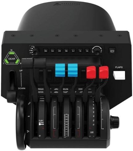 Honeycomb Aeronautical Bravo Throttle Quadrant, All In One Cockpit System, Six General Aviation and Six Commercial Levers, Black | HC003042