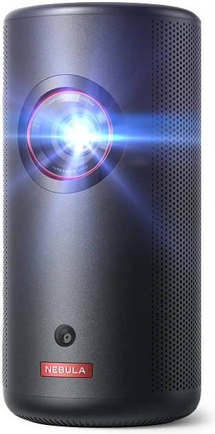 Nebula Anker Capsule 3 Laser 1080p Mini Portable Projector, 300 ANSI Lumens Bright, 52Wh Battery, Wi-Fi Connect, 120" Picture, Videos for 2.5H, 8W Dolby Digital Speaker, HDMI/USB- C Black | D2426211