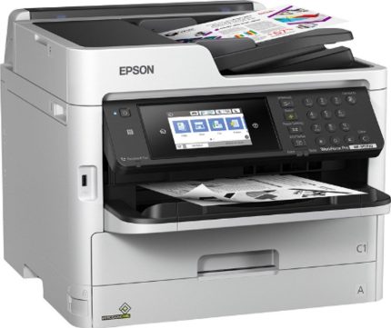 Epson WF-M5299DW Fast Low Energy Mono Inkjet Printer, 1200 x 2400 dpi Print, 45,000 Pages Per Month Volume, 150 Sheets Paper Tray, with Starter Ink | C11CG07402BY