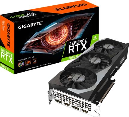Gigabyte GeForce RTX 3060 Ti Gaming OC 8GB GDDR6 256-bit, 14000MHz , 448GB/s, PCI-E 4.0 x16 ATX Graphics Card | GV-N306TGAMINGOC PRO-8GD