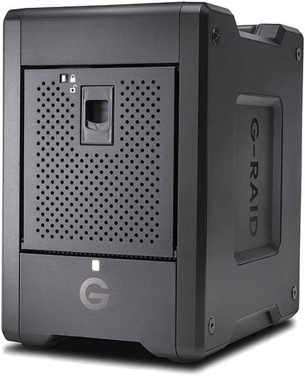 SanDisk Professional 24TB G-RAID Shuttle 4 Enterprise-Class 4-Bay 3.5" External Hard Drive, 1000MB/s Read Speed, 1100MB/s Write Speed, TB 3 & USB 3.2 Gen 2, Win & macOS, Black | SDPH34H-024T-MBAAB