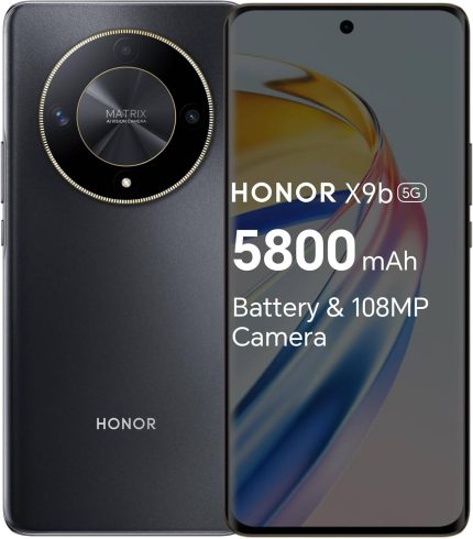 HONOR X9b 5G Dual Sim Mobile Phone, 6.78" AMOLED Display, Qualcomm Snapdragon 6 Gen 1, 12GB RAM + 256GB ROM, 5800 mAh Battery Capacity, TRA Version, Midnight Black | X9b-5G