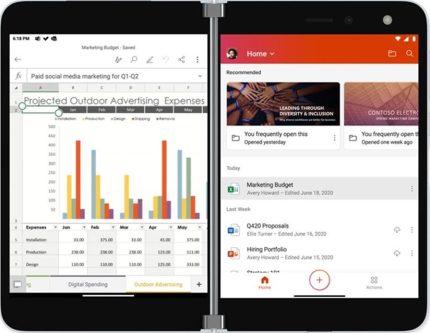 Microsoft Surface Duo Tablet, 256GB Storage, Qualcomm Snapdragon 6GB DRAM Memory, Bluetooth® 5.0 | USV-00001