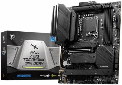MSI Mag Z790 Tomahawk Wifi DDR4 ATX Motherboard, LGA 1700 Socket, Intel Z790 Chipset, 4 x 2-Channel DDR4, 7.1 Realtek 2.5Gbps LAN, 128GB Max Memory, PCIe 3.0, USB 3.2 | 911-7D91-006 / 911-7D91-020