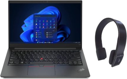 Lenovo ThinkPad E14 Gen 4 Business Laptop 14 FHD 300Nits Display, Core i5-1235u 8GB 512GB Intel Iris Xe, Graphics FingerPrint Win 11 Pro, Black with Headphone Bundle