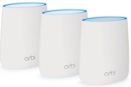 Netgear RBK23 AC2200 Orbi Whole Home Mesh Wi-Fi System 3 Pack, 6,000 sq. ft. WiFi Coverage, Tri-Band | NG-RBK23-100UKS