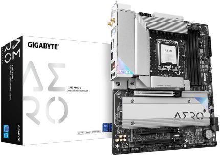 GIGABYTE Z790 AERO G LGA1700 ATX Motherboard, Intel Z790 Chiipset, 4x DDR5 DIMM Up to 192GB Memory, Wi-Fi 6E / 2.5GbE LAN / BT 5.3, 5x M.2, PCIe 5.0, USB 3.2 Gen2x2 Type-C, HDMI / DP | Z790 AERO G