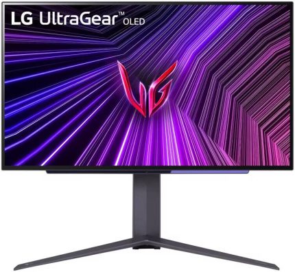 LG 27'' UltraGear OLED QHD Display with 240Hz Refresh Rate Gaming Monitor and FreeSync Prm Pro, 0.03ms (GtG) Response Time, DisplayHDR TRUE BLACK 400, DCI-P3 98.5%, USB, HDMI, DP, Black | 27GS95QE-B
