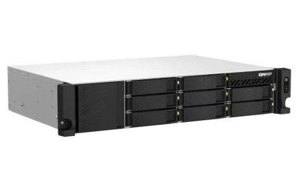 Qnap 8-Bay Diskless 2U NAS, Intel Celeron N5105/N5095 4 Core Processor, Up To 2.9 GHz, 4GB SO-DIMM DDR4 RAM, 8 SATA, 2.5 Gigabit Ethernet Port, PCIE, HDMI, Shallow Depth | TS-864EU-RP-4G