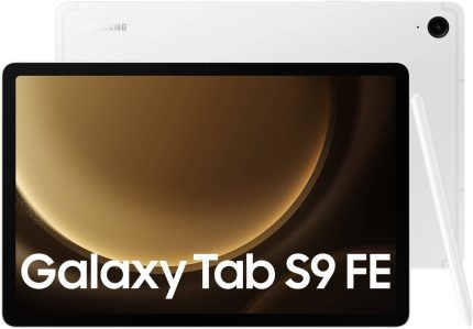 Samsung Galaxy Tab S9 FE (Wi-Fi) Tablet, 10.9" WUXGA+ TFT Display, Octa-Core 2.4GHz, 2GHz CPU, 6GB RAM, 128GB Storage, MicroSD Slot, S-Pen Included, UAE Version, Silver