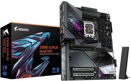 GIGABYTE Z890 Aorus Master LGA 1851 ATX Motherboard, Intel Z890 Express Chipset, 4x DDR5 DIMM Slot, Up to 256GB Max Memory, Wi-Fi 7 & BT 5.4, 1x PCIe 5.0 x16 Slot, 5x M.2 Slots | Z890-AORUS-MASTER