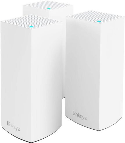 Linksys Atlas 6 MX2003 - Dual-Band Mesh WiFi 6 System, 160 MHz Channels, 75+ Devices, Up to 3.0 Gbps Speed, Coverage Up To 6000 Sq. Ft, Easy App Controls, OFDMA Technology, 3 Pack, White | MX2003-ME