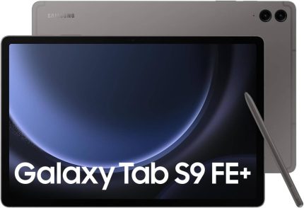 Samsung Galaxy Tab S9 FE+ 5G 12.4" Screen Android Tablet, 8GB RAM, 128GB Storage, 10090 mAh Battery Capacity, S Pen Included, UAE Version, Gray | Tab S9 FE+