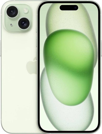 Apple iPhone 15, 6.1" Super Retina XDR OLED Display, A16 Bionic Chip, 6 core CPU, 5 core GPU, 16 core Neural Engine, 128GB Storage, 5G/Wi-Fi, Face ID, 48MP+12MP Camera, TRA Version, Green | B0CHXLF6TL