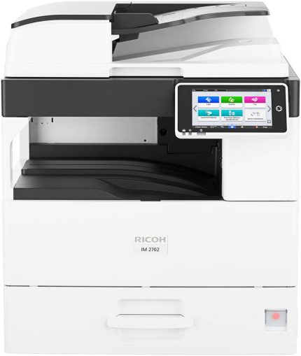 Ricoh IM 2702 A3 Black & White Multi-Function Laser Printer, Copy, Print, Scan, Optional Fax, 7" Colour Touch Operation Panel, 27 ppm Print Speed, 600 x 600 dpi Resolution, White | IM 2702