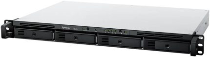 Synology RackStation 4-Bay NAS Enclosure, AMD Ryzen R1600 CPU, 2GB DDR4 ECC RAM, 2x Gigabit Ethernet Ports, 521 MB/s Write Speed, 590 MB/s Read Speed, USB 3.2 Gen 1 Type-A Port | RS422+